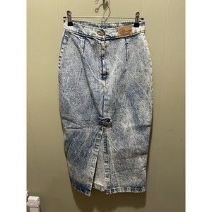 Sierra West Acid Washed Denim Skirt